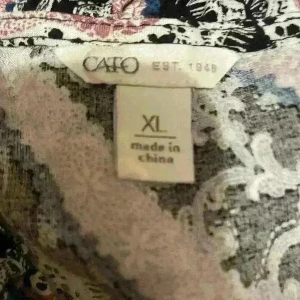 Pink &‎ Black Cato Blouse Size XL #2233 - Picture 5 of 5